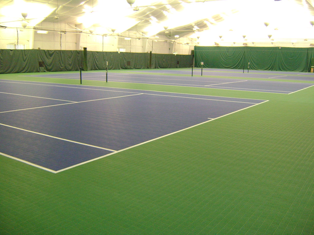 Indoor tennis court flooring