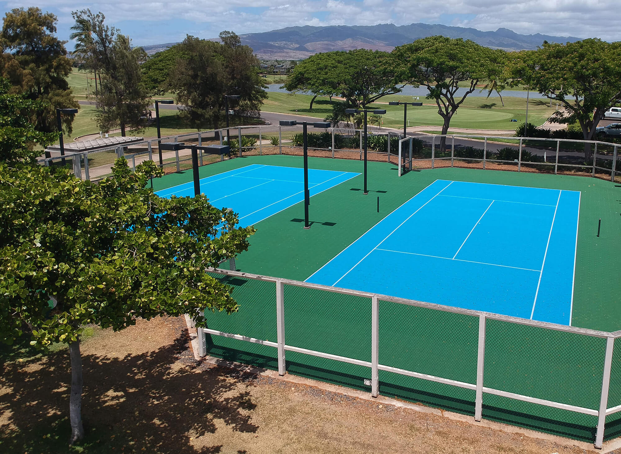 Ariel View of Outdoor Pro Pickleball Court
