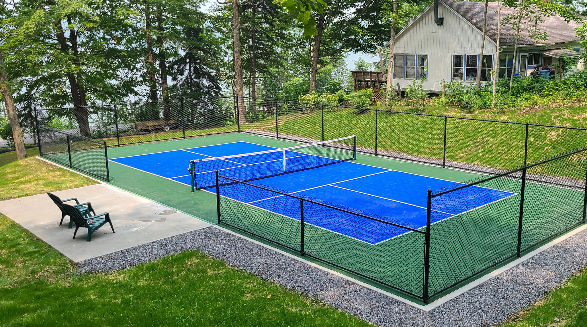 Backyard Pickleball Colored Court