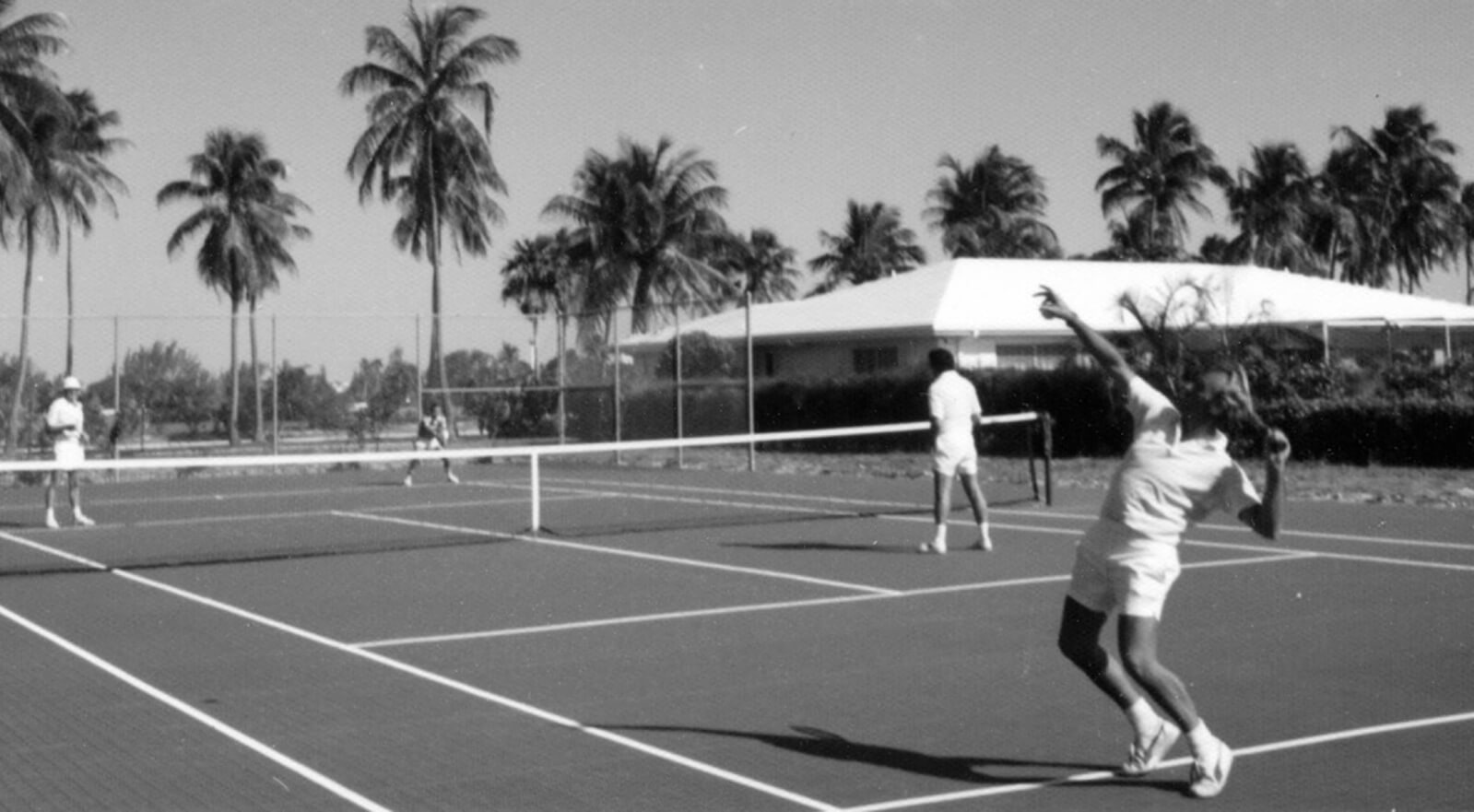 People playing tennis